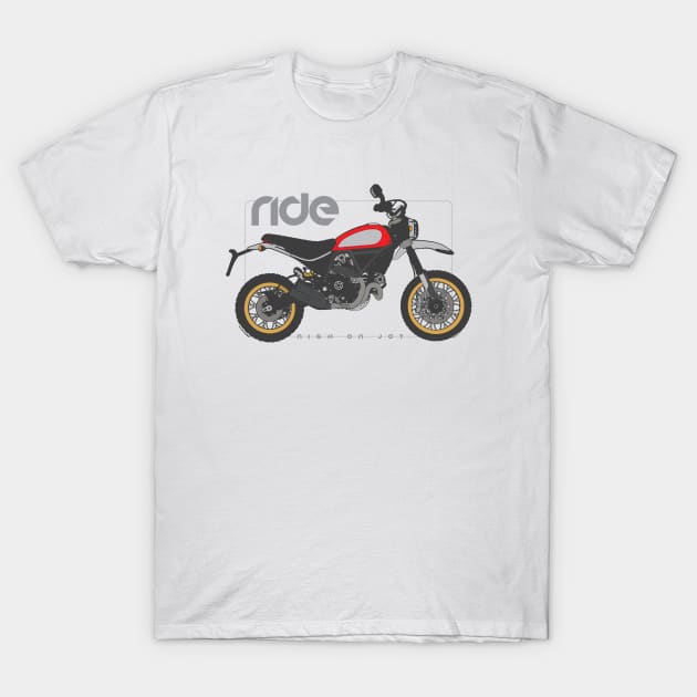 Ride desert sled white T-Shirt by NighOnJoy